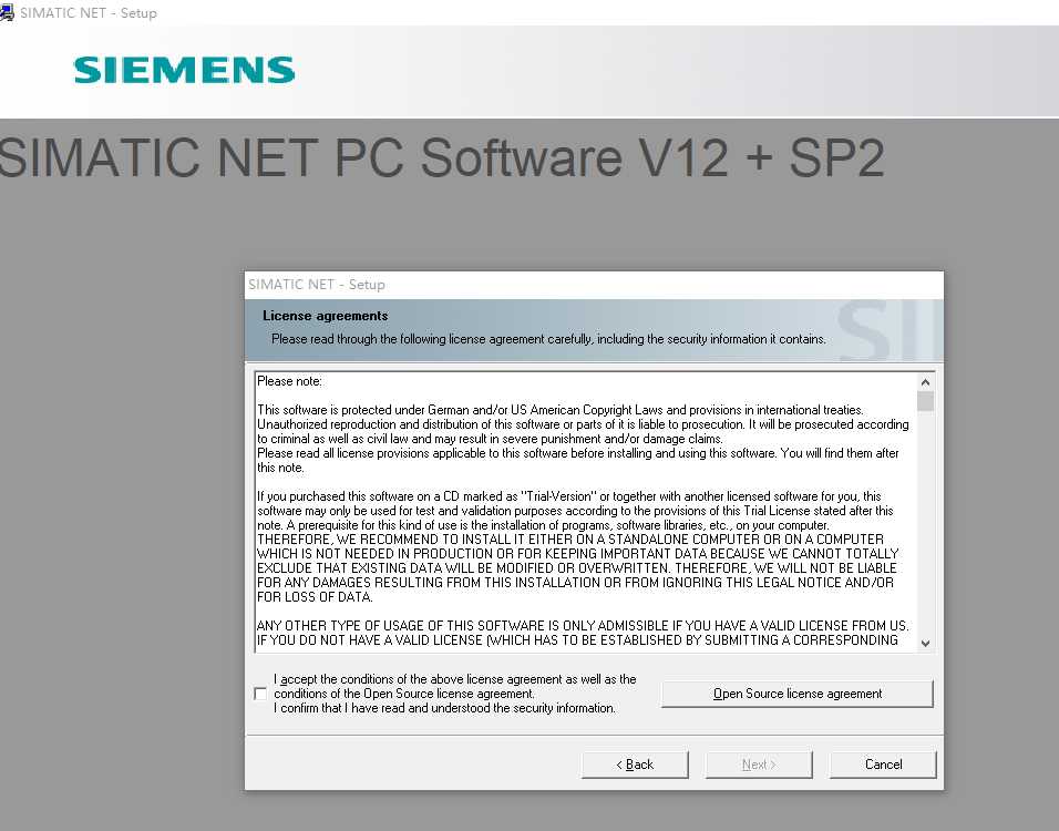SIMATIC NET PC Software V12 SP2